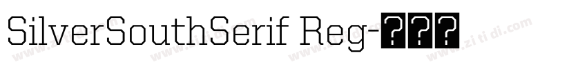 SilverSouthSerif Reg字体转换